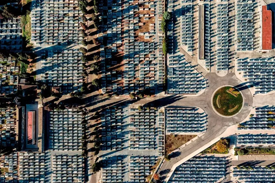 Toledo Cemetery Aerial Photography — photograph by José Luis Vílchez