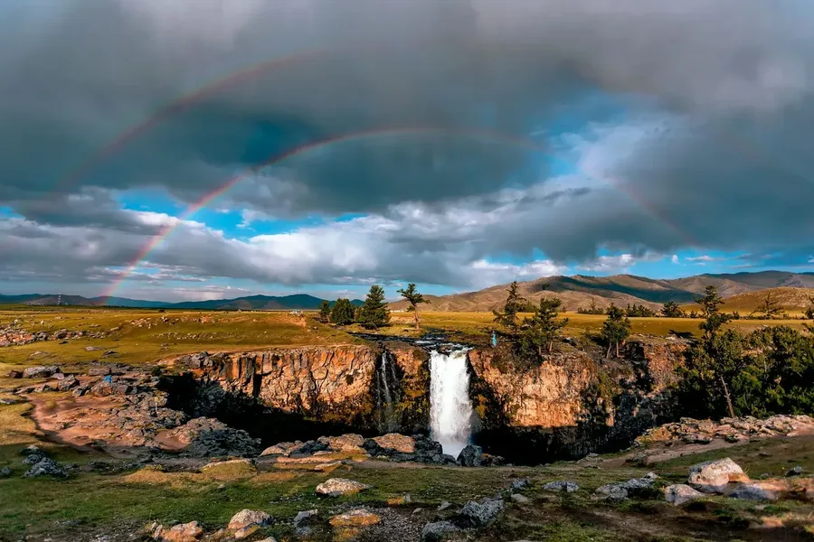 Orkhon Waterfall Mongolia Landscape Photography — photograph by José Luis Vílchez