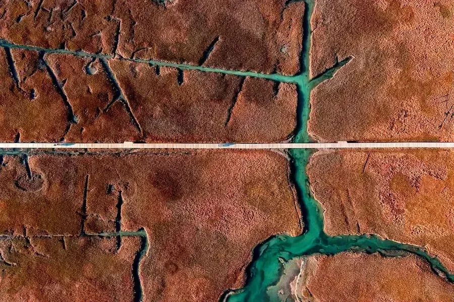 Cape Cod Boardwalk Aerial Photography — photograph by José Luis Vílchez