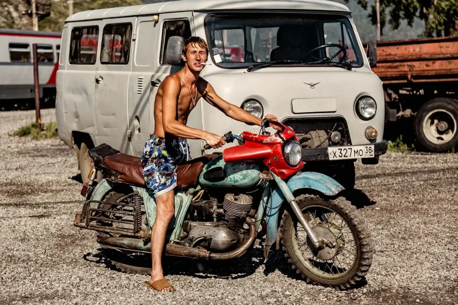 Russian Biker Street Photography — photograph by José Luis Vílchez