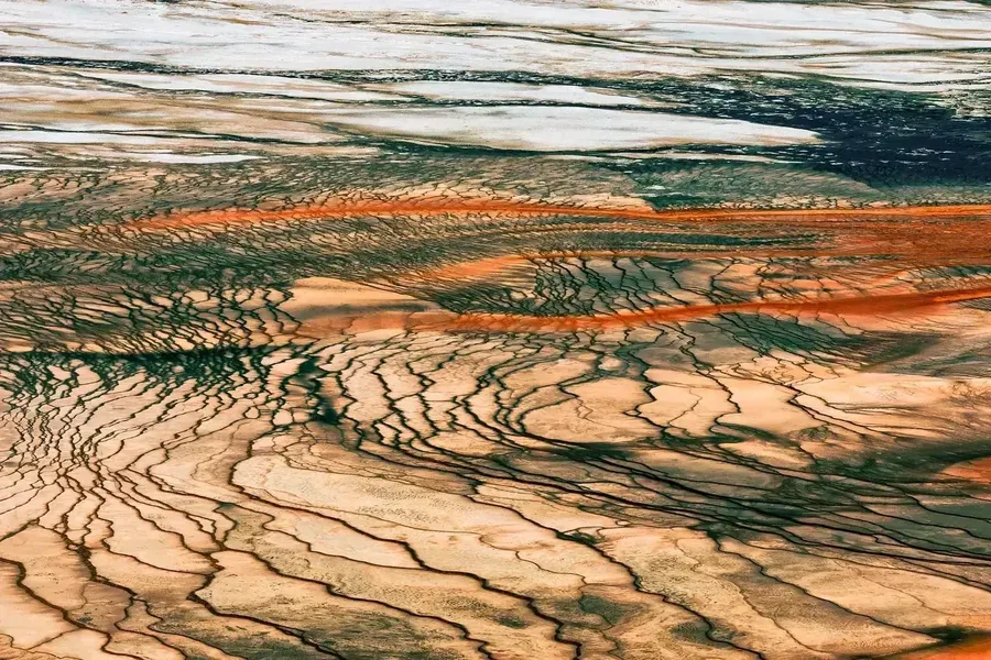 Yellowstone Abstract Aerial Photography — photograph by José Luis Vílchez