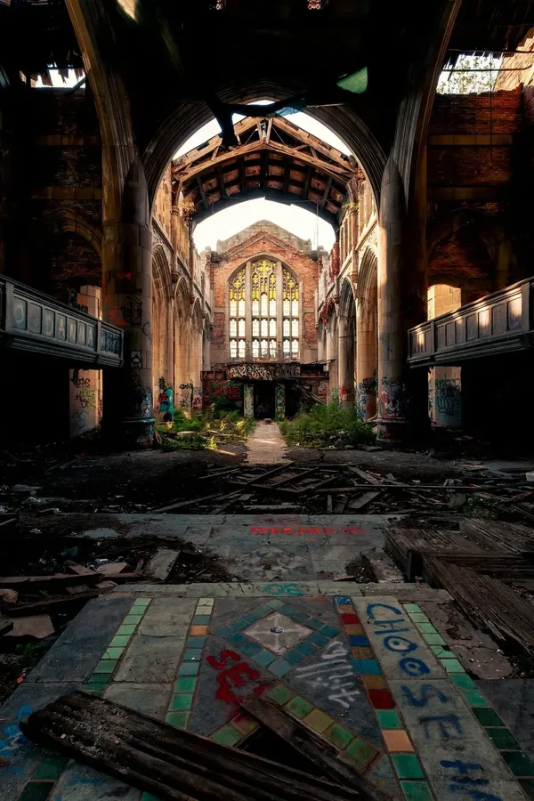 Old Church Gary Indiana Abandoned Photography — photograph by José Luis Vílchez