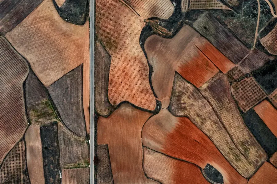 Spanish Highway Winery Aerial Photography — photograph by José Luis Vílchez