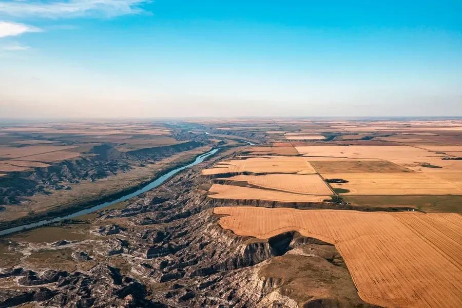 Alberta Badlands Aerial Photography — photograph by José Luis Vílchez